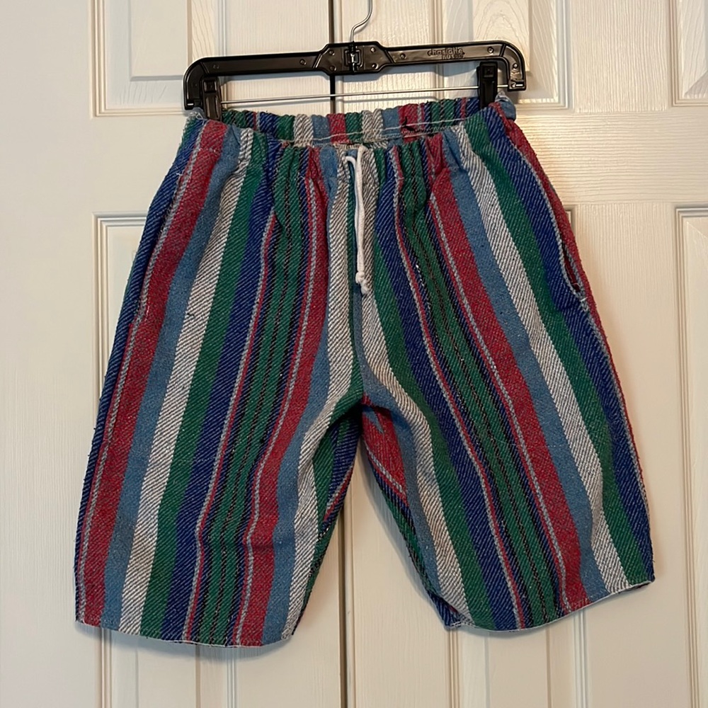 Vintage Woven Drug Rug Festival Shorts